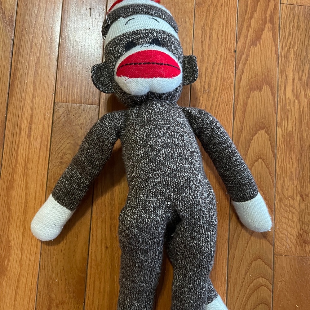 Retro Brown Sock Monkey Plush Toy